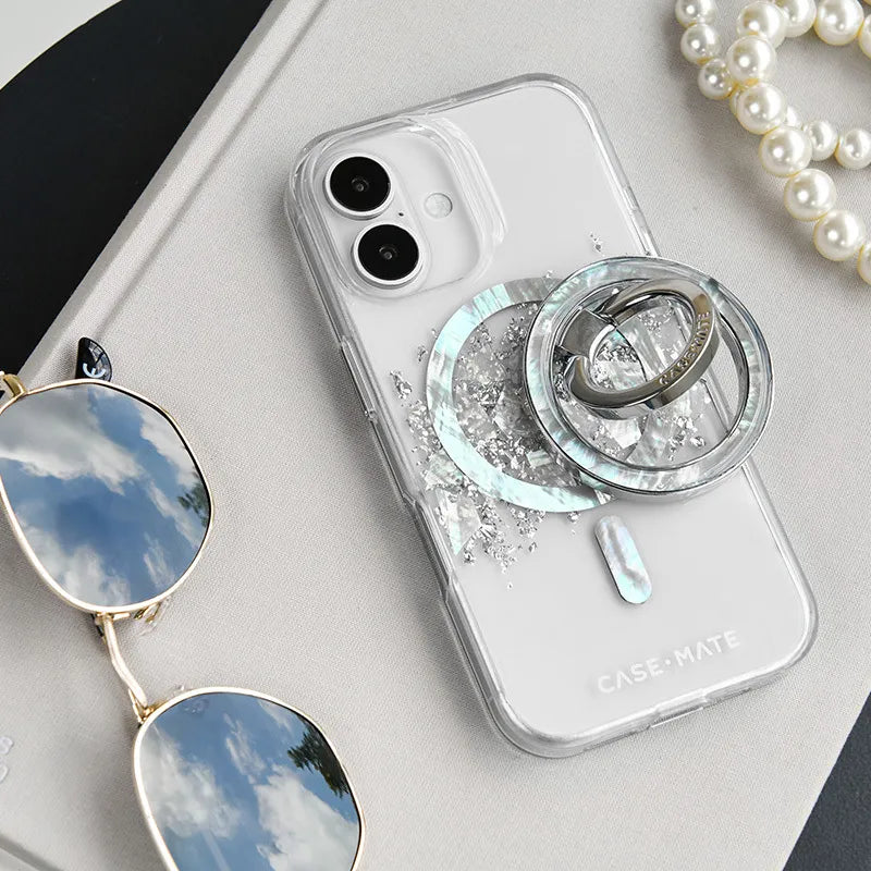 Case-Mate Karat MagSafe – dėklas iPhone 16 su perlamutro intarpais (A Touch of Pearl)