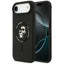 Karl Lagerfeld Silicone Karl & Choupette Ring MagSafe – dėklas iPhone Air (juodas)