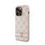 DKNY Leather Checkered Mono Pattern & Printed Stripes – iPhone 14 Pro dėklas (rožinis)