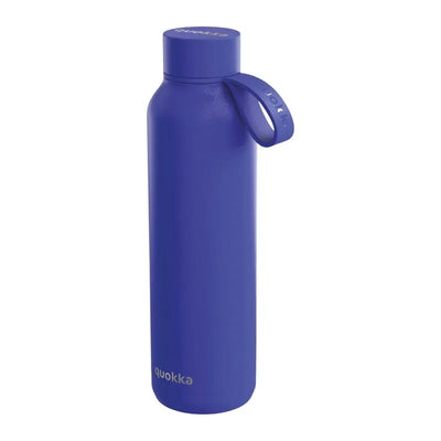 Quokka Solid With Strap – 630 ml nerūdijančio plieno termoso gertuvė su dirželiu (Dusk Blue)
