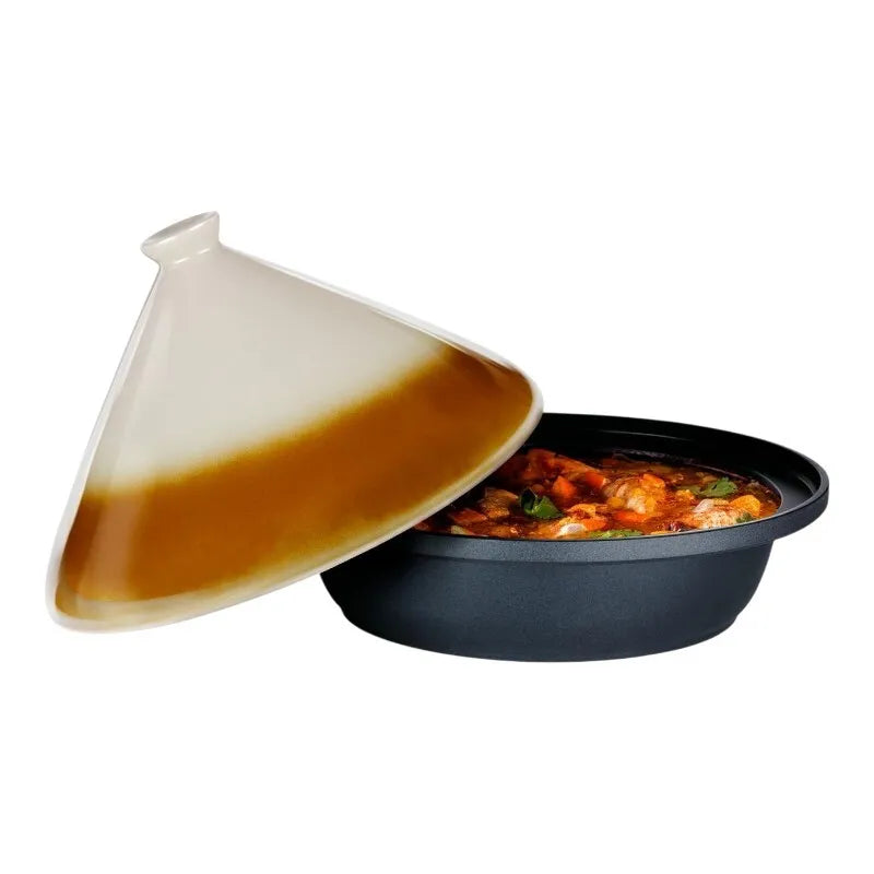 Alpina – Tadžinas troškinimo puodas su keraminiu kūginiu dangčiu 30x25 cm 2,5 l