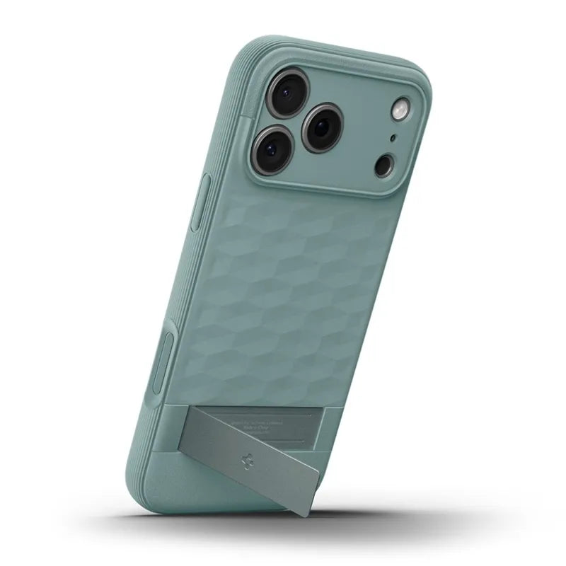 Spigen Parallax S Mag MagSafe – dėklas, skirtas iPhone 17 Pro (šalavijų žalia)