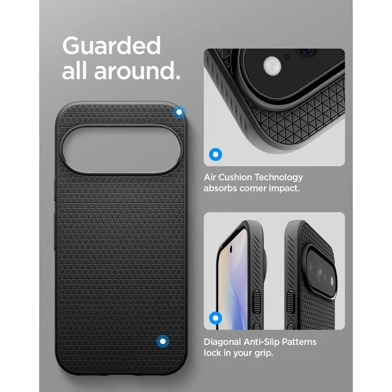 Spigen Liquid Air Mag MagSafe – dėklas Google Pixel 11 Pro (matinė juoda)