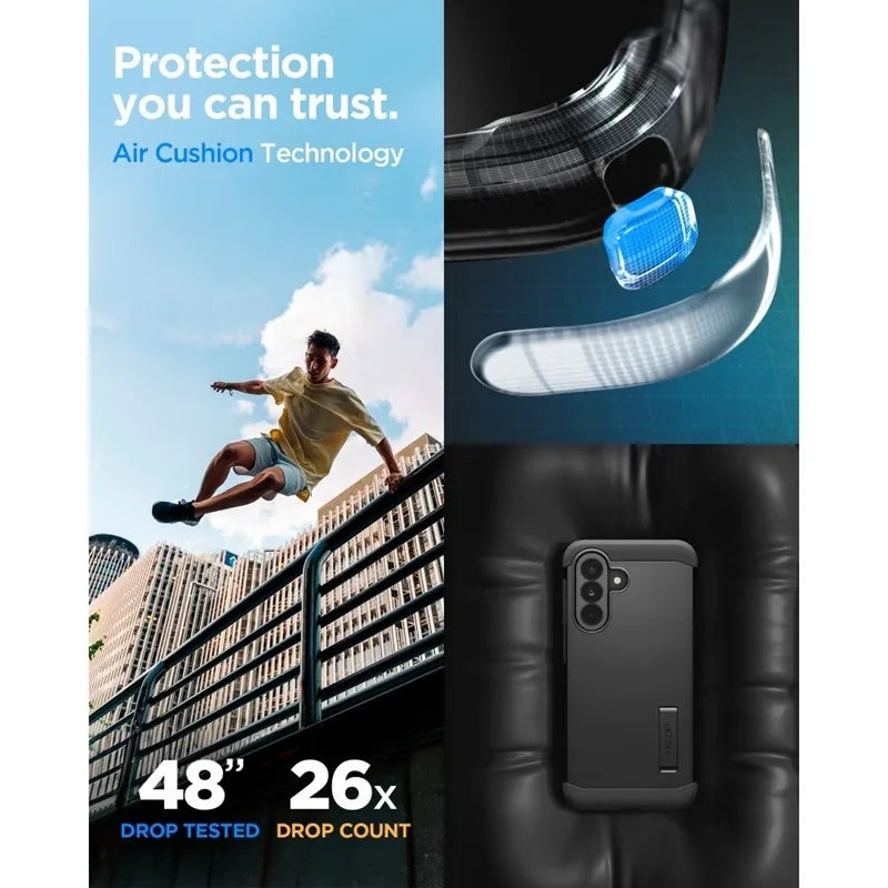 Spigen Tough Armor – dėklas Samsung Galaxy A37 5G (juodas)