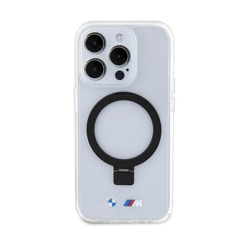 BMW Ring Stand M Collection MagSafe dėklas, skirtas iPhone 15 Pro (skaidrus)
