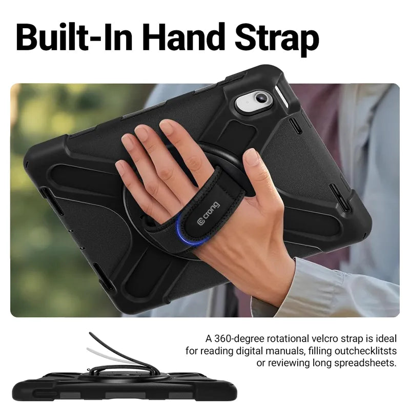 Crong Defender Plus – tvirtas apsauginis dėklas Samsung Galaxy Tab S11 11” (juodas)