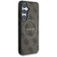 „Guess Leather 4G Colored Ring Classic Logo MagSafe“ – dėklas Samsung Galaxy S25 (ruda)