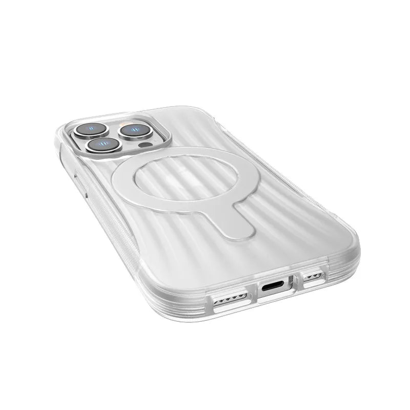 X-Doria Raptic Clutch MagSafe – biologiškai skaidus dėklas iPhone 14 Pro (išbandyta apsauga nuo kritimo iš 3 m) (skaidrus)