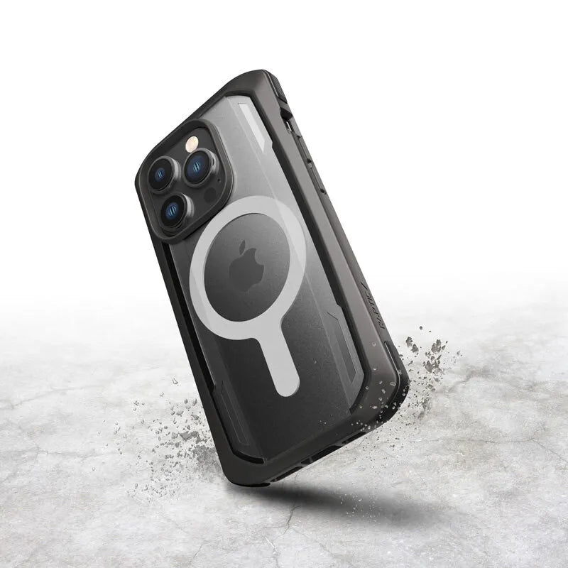 X-Doria Raptic Secure MagSafe – Biologiškai skaidus dėklas, skirtas iPhone 14 Pro Max (išbandytas kritimo testais iš 4m) (Juodas)