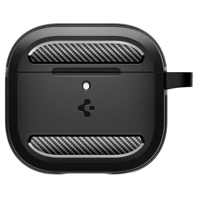 Spigen Rugged Armor - Dėklas, skirtas Apple AirPods 4 (matinis juodas)