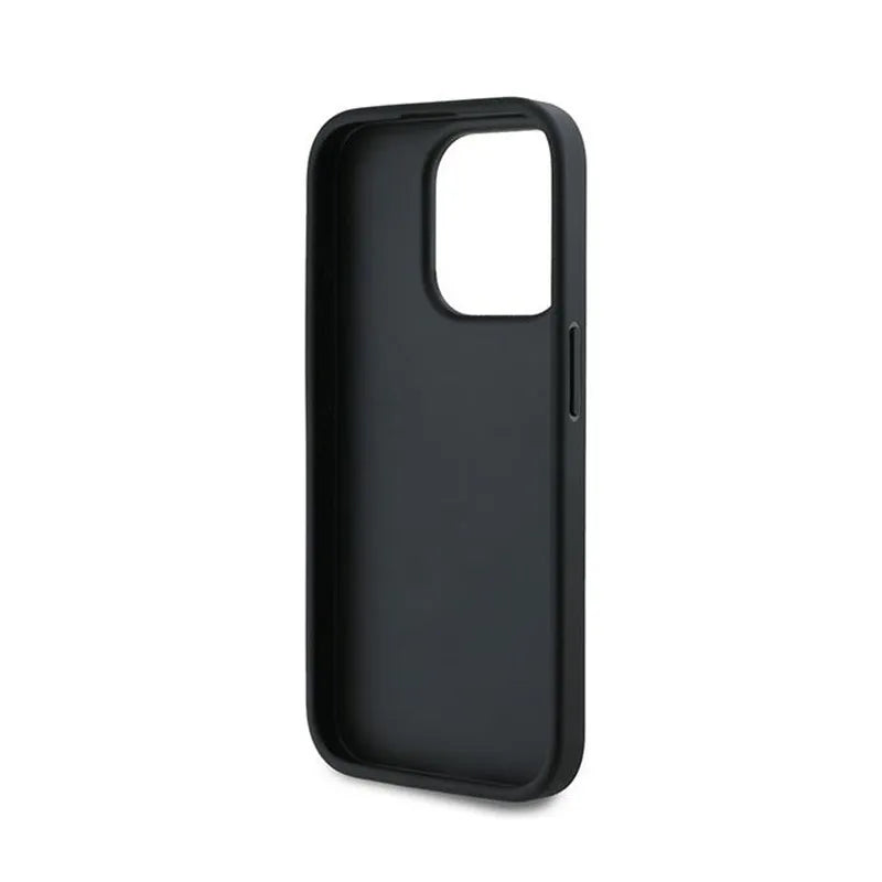 Karl Lagerfeld Diagonal Quilted Script - Dėklas, skirtas iPhone 15 Pro (juodas)