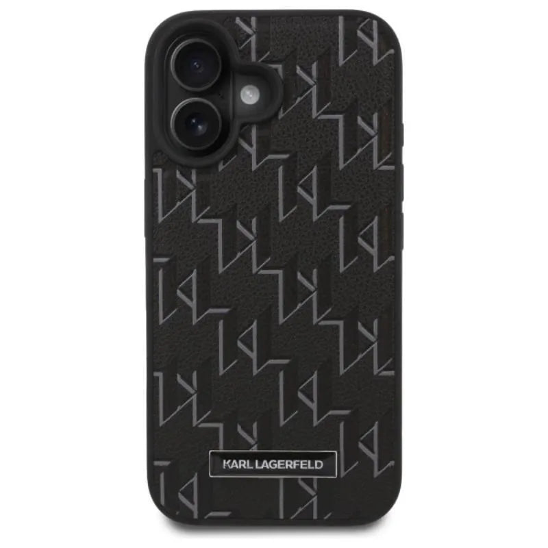 Karl Lagerfeld Hot Stamp MagSafe – dėklas iPhone 16 (juodas)
