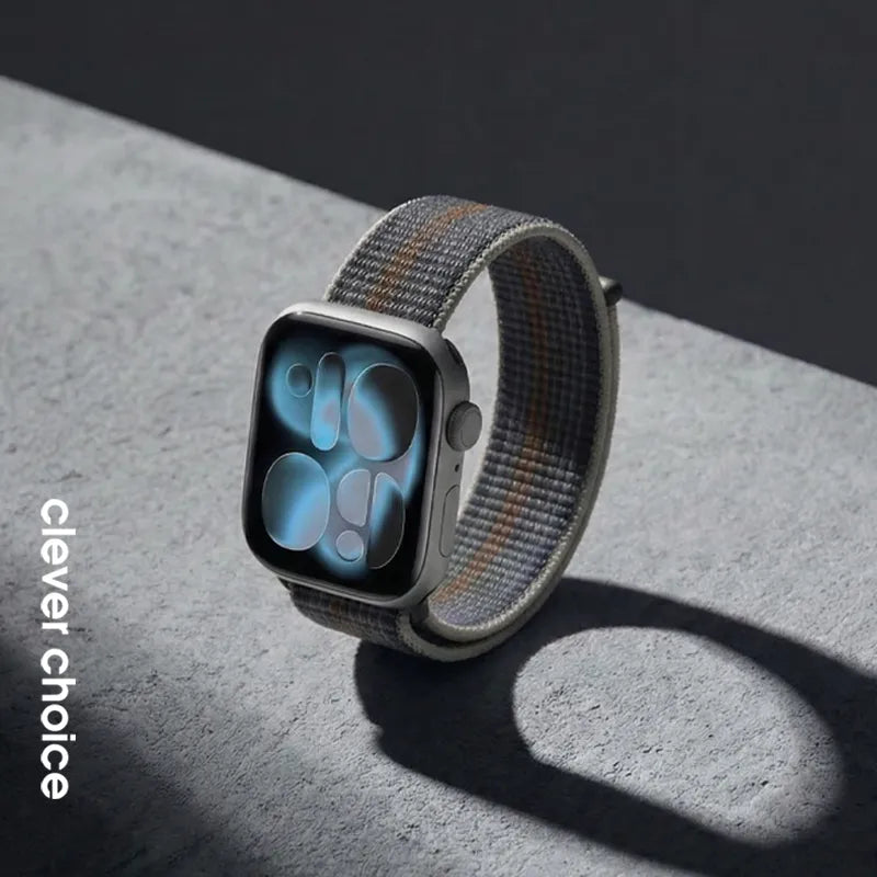 Crong Nylon – sportinė apyrankė, skirta Apple Watch 38/40/41/42 mm (Midnight Run)