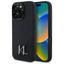 Karl Lagerfeld Silicone Shadow Metal Initial MagSafe – dėklas iPhone 16 Pro (juodas)