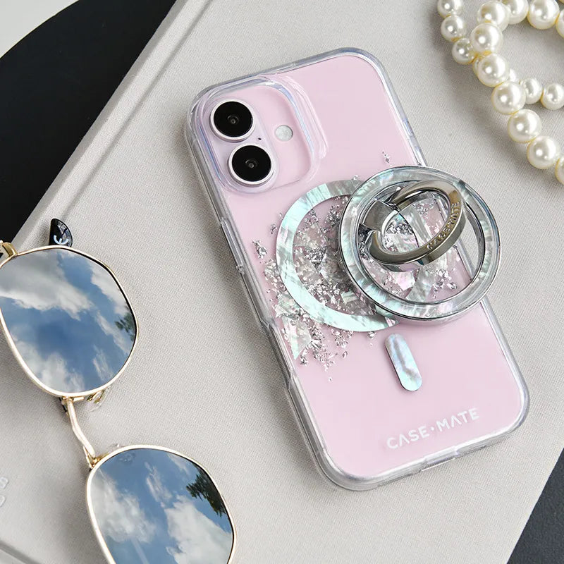Case-Mate Karat MagSafe – dėklas iPhone 16 su perlamutro intarpais (A Touch of Pearl)