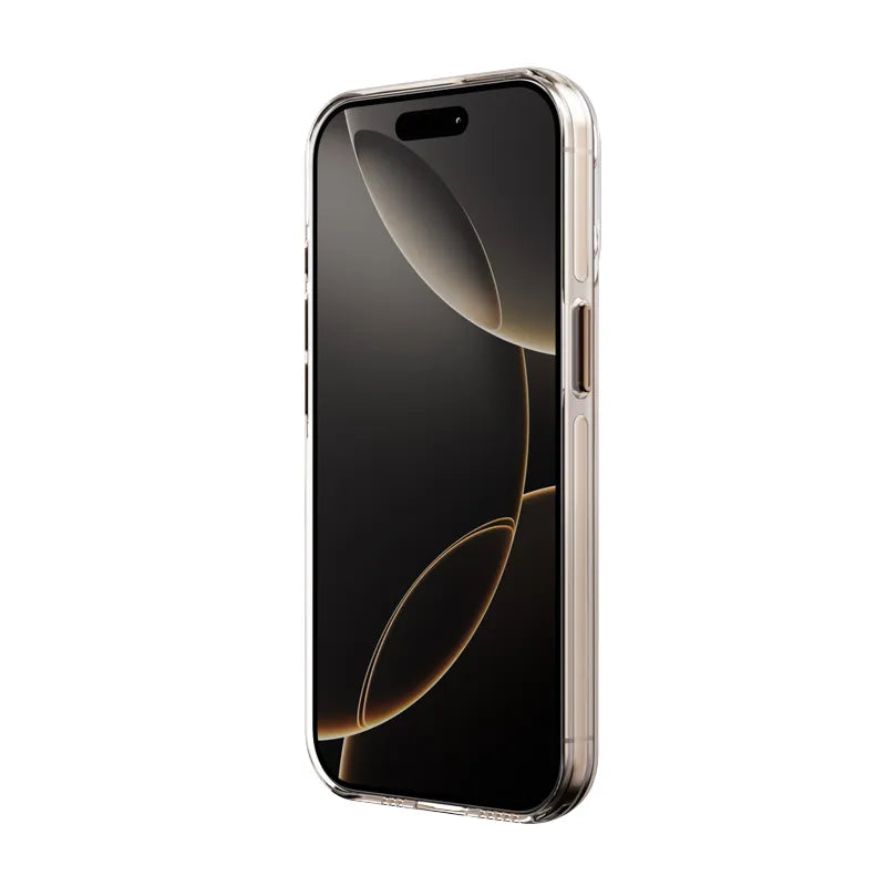 Crong Clear MAG Pro – MagSafe dėklas, skirtas iPhone 15 Pro (rudas)