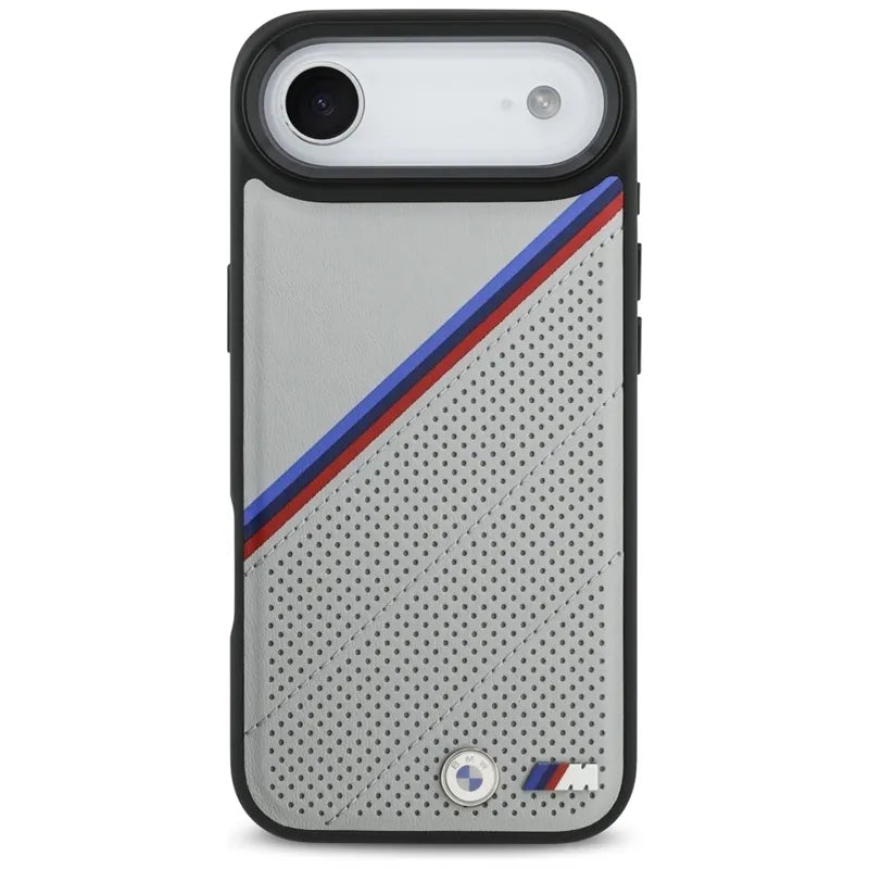 BMW M Tricolor Metal Logo MagSafe - iPhone Air dėklas (pilkas)