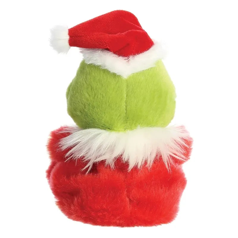 Grinch – Pliušinis žaislas / sėdintis Grinch su Kalėdų Senelio kostiumu 13 cm iš Palm Pals kolekcijos, ekologiškas