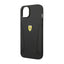 Ferrari Leather Stamp Sides – dėklas iPhone 14 Plus (juodas)