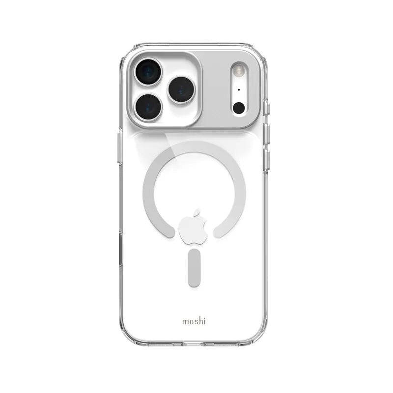 Moshi iGlaze MagSafe – dėklas iPhone 17 Pro Max (Luna Silver)
