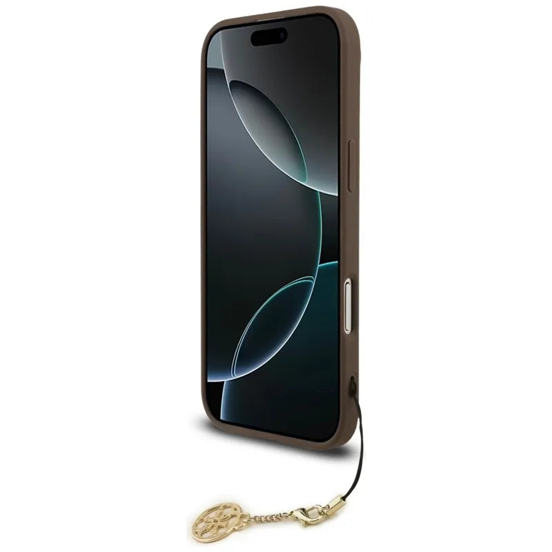 Guess 4G Charms Collection MagSafe – dėklas iPhone Air (rudas)