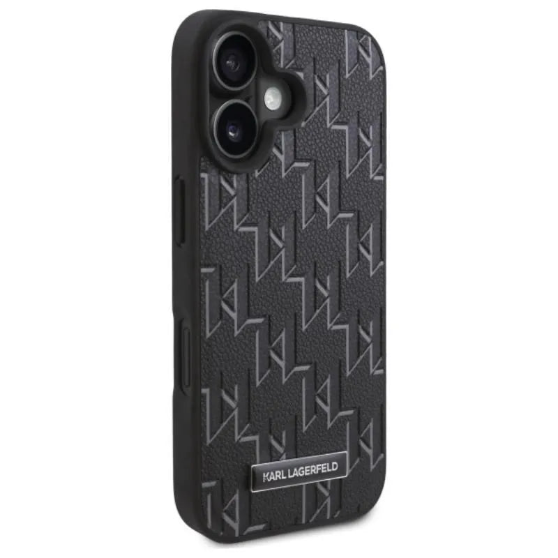 Karl Lagerfeld Hot Stamp MagSafe – dėklas iPhone 16 (juodas)