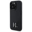 Karl Lagerfeld Silicone Shadow Metal Initial MagSafe – dėklas iPhone 16 Pro (juodas)