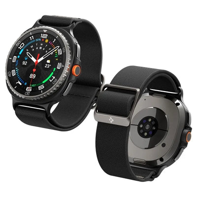 Spigen Fit Lite – dirželis Samsung Galaxy Watch 8 / 8 Classic 40 / 44 / 46 mm (juodas)