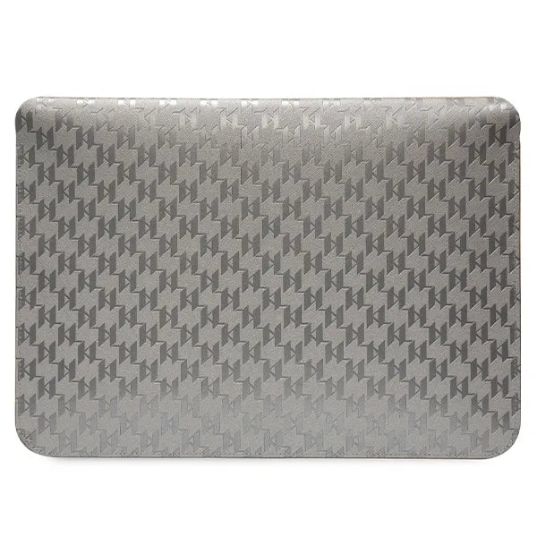 Karl Lagerfeld NFT Saffiano Monogram Ikonik Choupette dėklas – 14" nešiojamojo kompiuterio krepšys (sidabrinis)