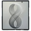 Guess Magnetic Ring Stand Grained Classic Logo MagSafe – „Samsung Galaxy Z Fold 8 Ultra“ dėklas (smėlio spalvos)