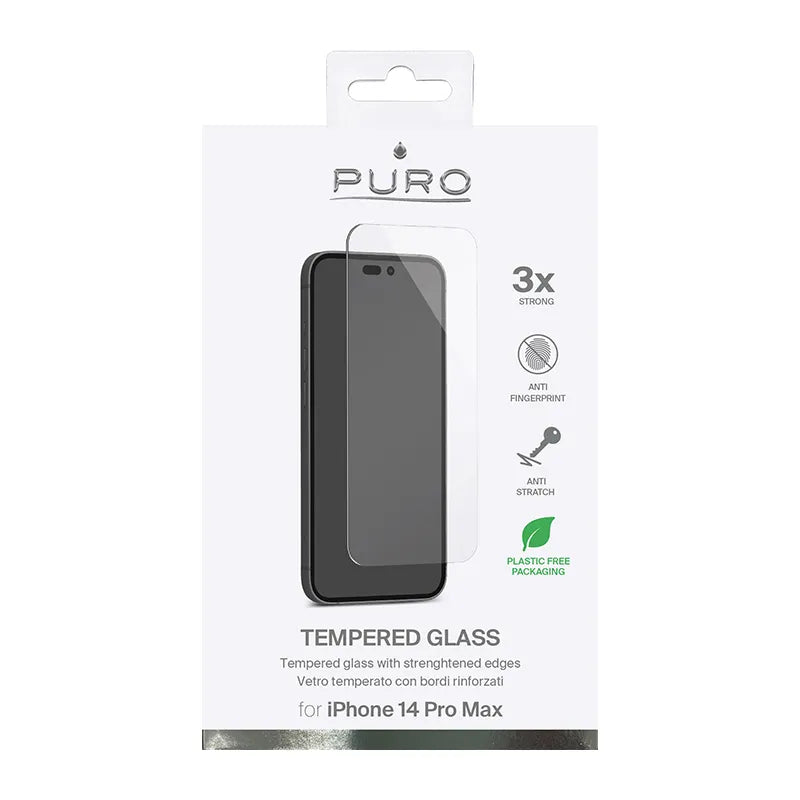 PURO apsauginis stiklas, skirtas iPhone 14 Pro Max ekranui