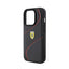Ferrari Twist Metal Logo – dėklas, skirtas iPhone 15 Pro (juodas)