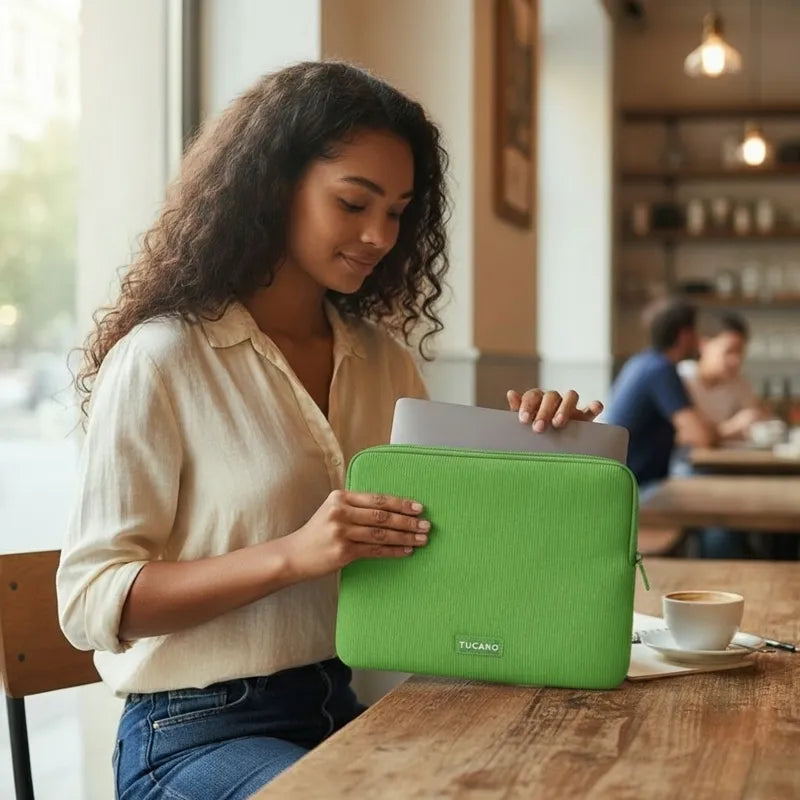 Tucano Colore2 – MacBook Air 13” dėklas (M5/M4/M3/M2/M1/2026-2018) / Pro 13" / Nešiojamieji kompiuteriai 12” (žalias)