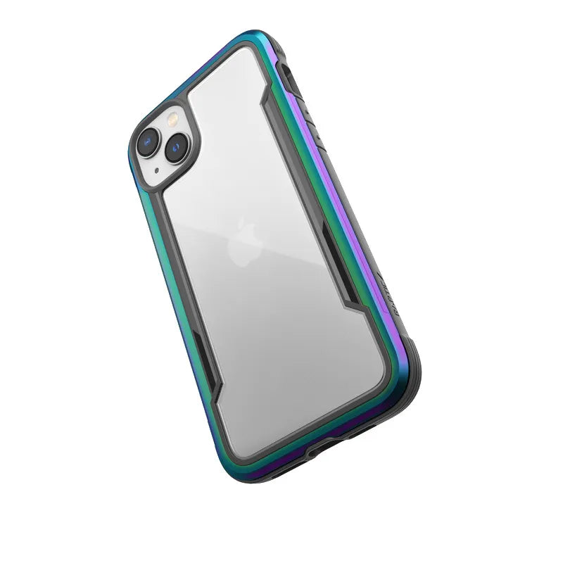 X-Doria Raptic Shield – aliumininis dėklas, skirtas iPhone 14 Plus (atsparus kritimui iš 3 m) (vaivorykštinis)