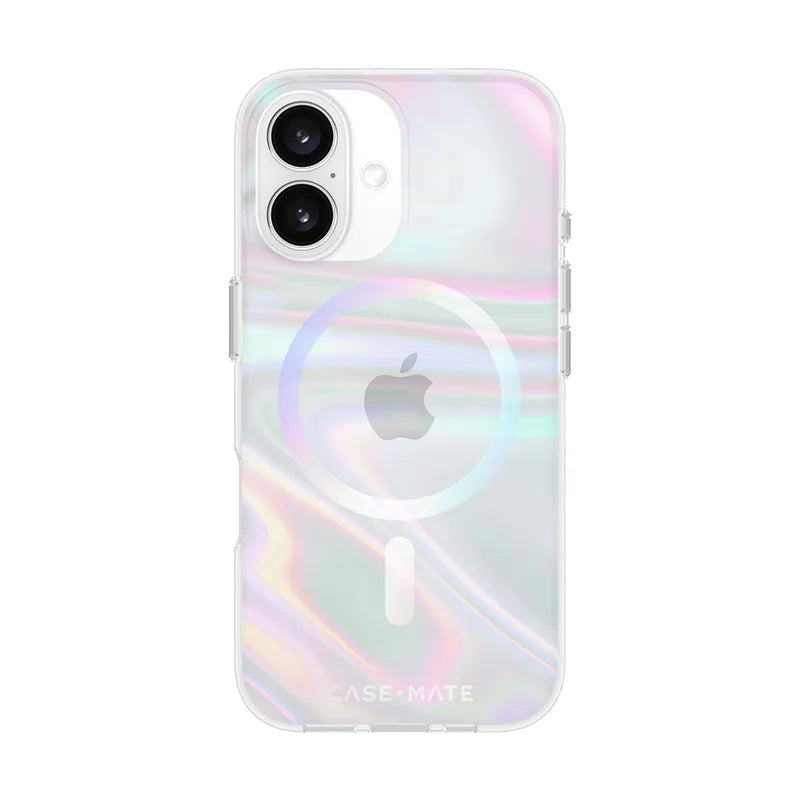 Case-Mate Soap Bubble MagSafe – dėklas, skirtas iPhone 16 (vaivorykštinis)