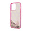 Guess Liquid Glitter Transculent 4G – dėklas skirtas iPhone 14 Pro Max (rožinis)