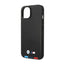BMW Leather Hot Stamp Tricolor MagSafe – dėklas iPhone 14 (juodas)