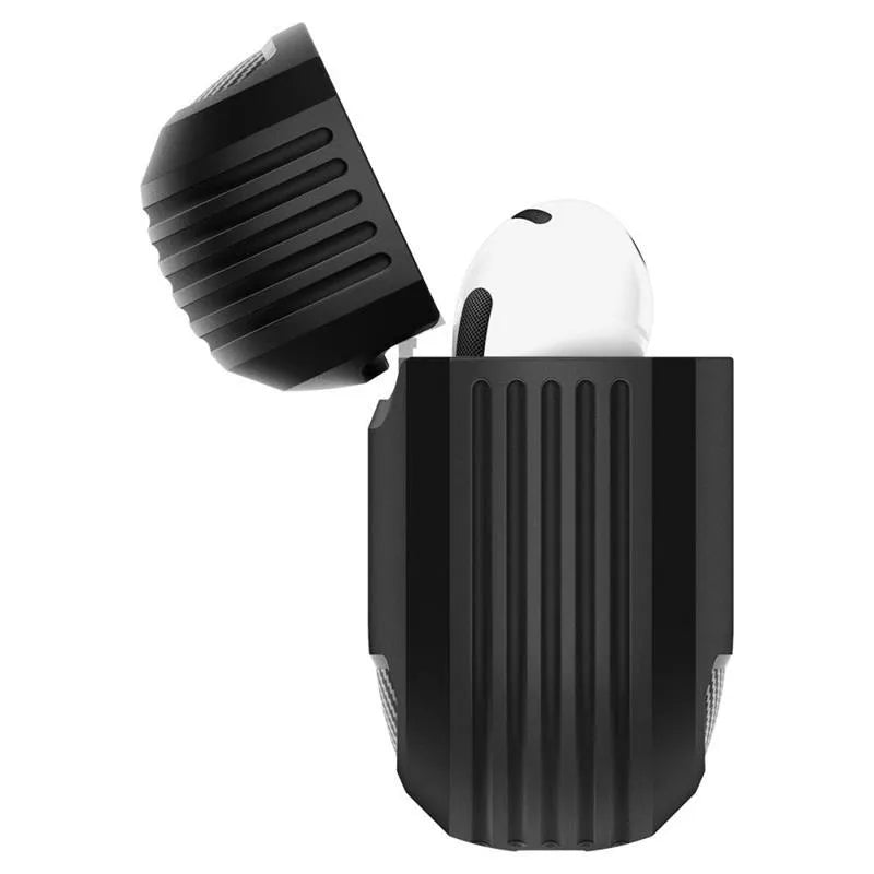 Spigen Rugged Armor - Dėklas, skirtas Apple AirPods 4 (matinis juodas)