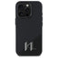 Karl Lagerfeld Silicone Shadow Metal Initial MagSafe – dėklas iPhone 16 Pro (juodas)