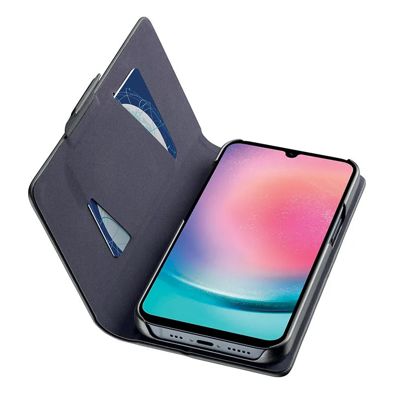 Cellularline atverčiamas dėklas – dėklas Samsung Galaxy A25 5G (juodas)