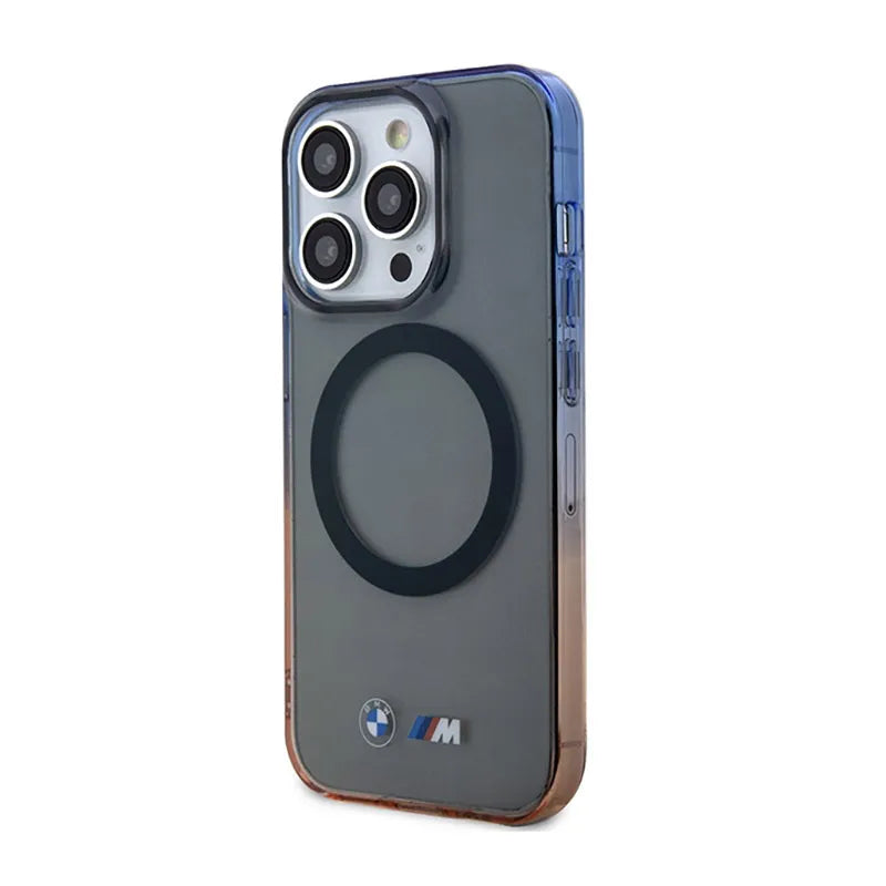 BMW Gradient Bumper MagSafe – dėklas iPhone 14 Pro (pilkas)