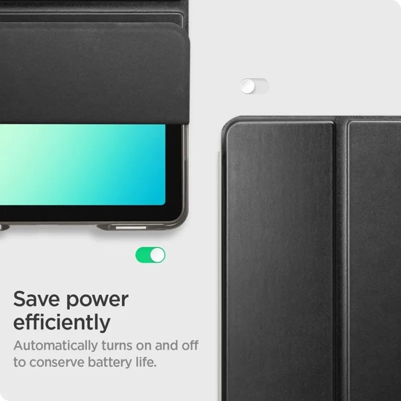 Spigen Smart Fold – dėklas Samsung Galaxy Tab A11+ / A9+ (juodas)