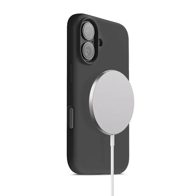 Crong Color Cover Magnetic – MagSafe dėklas iPhone 17 (juodas)