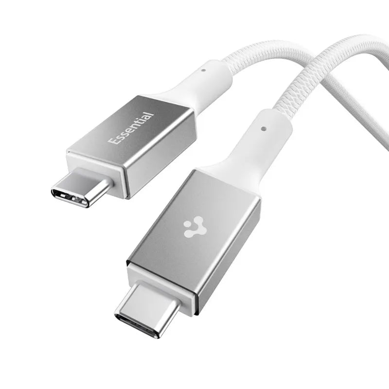 Spigen EB10010CC Essential – USB-C į USB-C PD laidas, 100W, 1m (baltas)