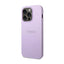 Guess Saffiano Metal Logo Stripes – dėklas, skirtas iPhone 14 Pro (alyvinės spalvos)