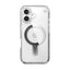 Speck Presidio Perfect-Clear ClickLock & MagSafe – dėklas iPhone 16 (skaidrus / chromo apdaila / Serene Silver)