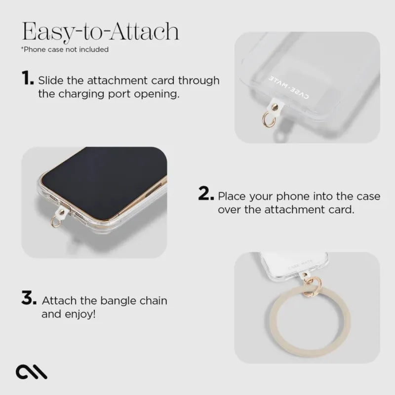 Case-Mate Phone Bangle – riešo dirželis išmaniajam telefonui (kūno spalvos)