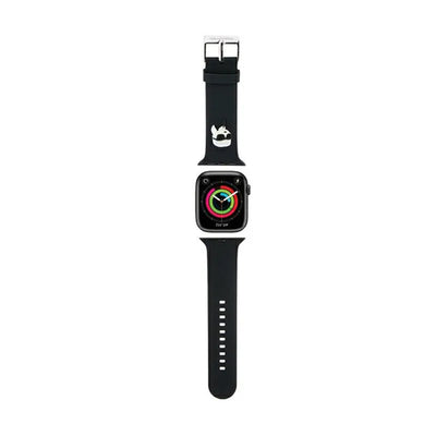 Karl Lagerfeld 3D Rubber Karl Head NFT dirželis Apple Watch 42/44/45/49 mm laikrodžiams (juodas)