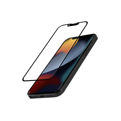 Crong Anti-Bacterial 3D Armor Glass – 9H grūdintas stiklas visam ekranui iPhone 14 Plus / iPhone 13 Pro Max + montavimo rėmelis