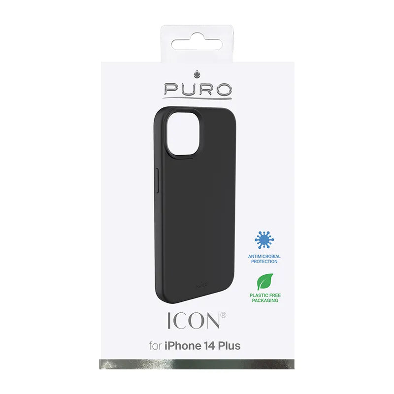 PURO ICON dėklas - Dėklas iPhone 14 Plus (juodas)